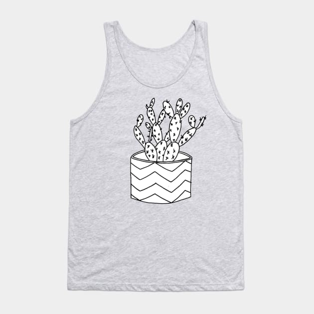 Simple prickly pear cactus Tank Top by PlantEngineer